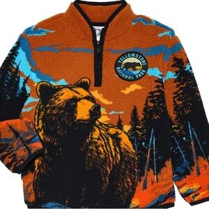 National Parks Rocky Mountains Boys Plush Quarter Zip Sweatshirt